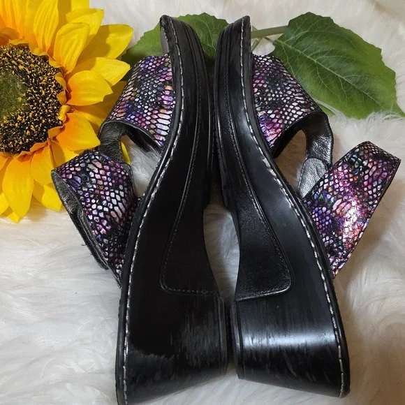 Alegria Multicolor Snake Print Sandals - Picture 5 of 12